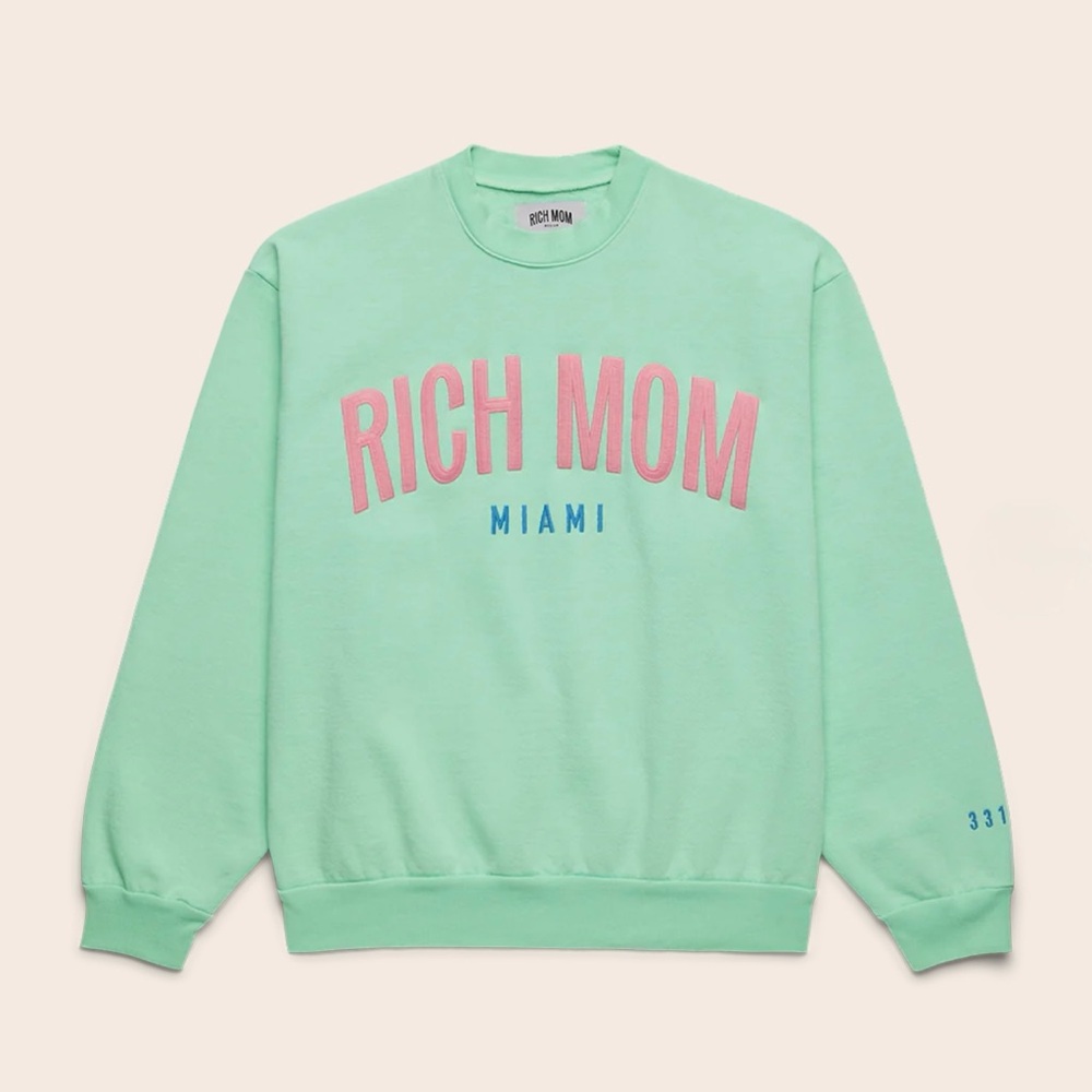 NWOT Rich Mom Gear Miami Crewneck Sweatshirt
